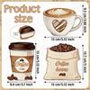 3 pcs Coffee Cup Decorative Wooden Board Retro Home Decoration  Coffee Bar Accessories