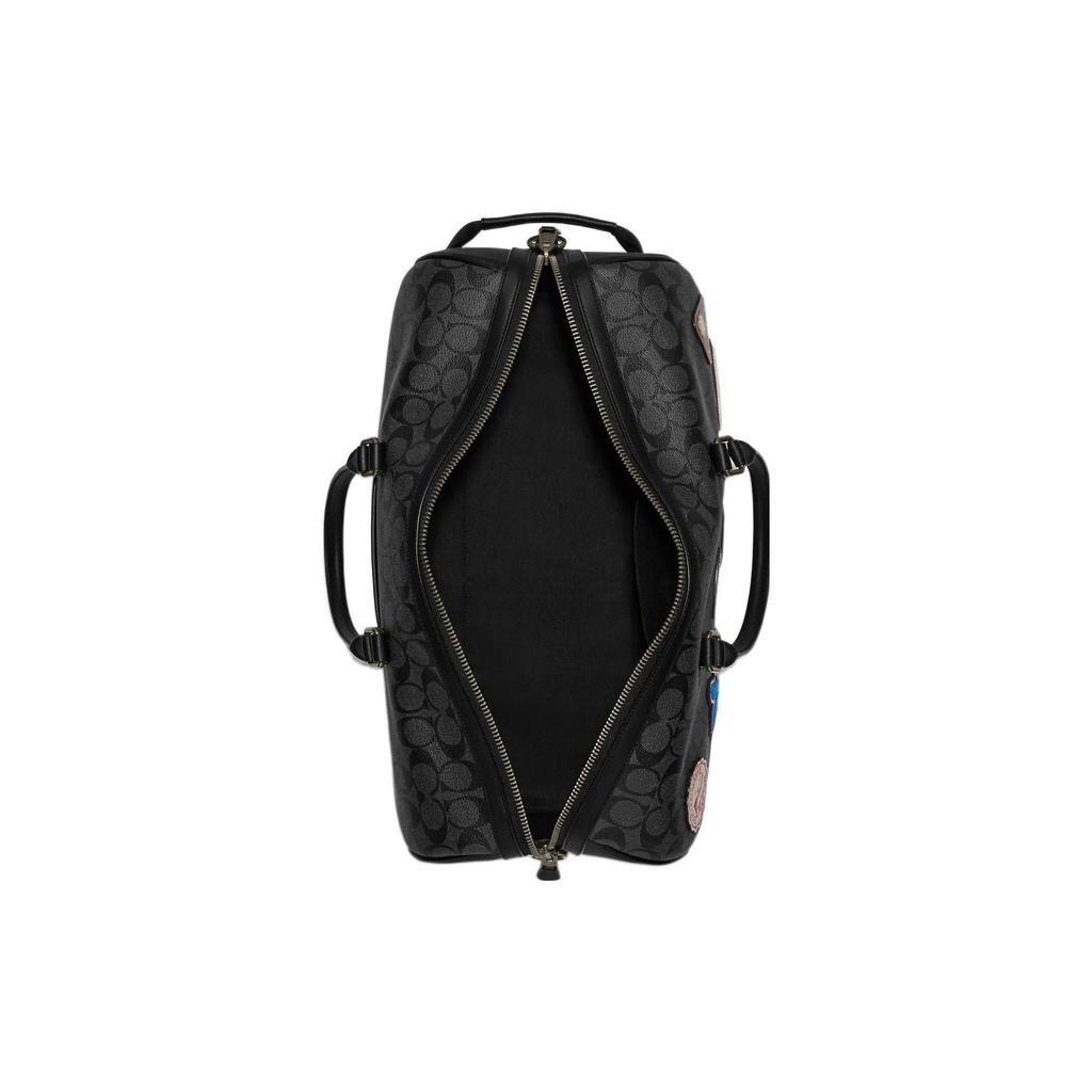 Coach Venturer 45 Classic Monogram Print Zipper Closure Ski Patch Canvas And Leather Crossbody Bag Large Men crossbody bag Black CE553-QBPHT