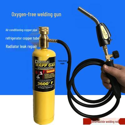 Маленькая кислородно-свободная высокотемпературная сварочная горелка MAPP-газом для ремонта медных труб