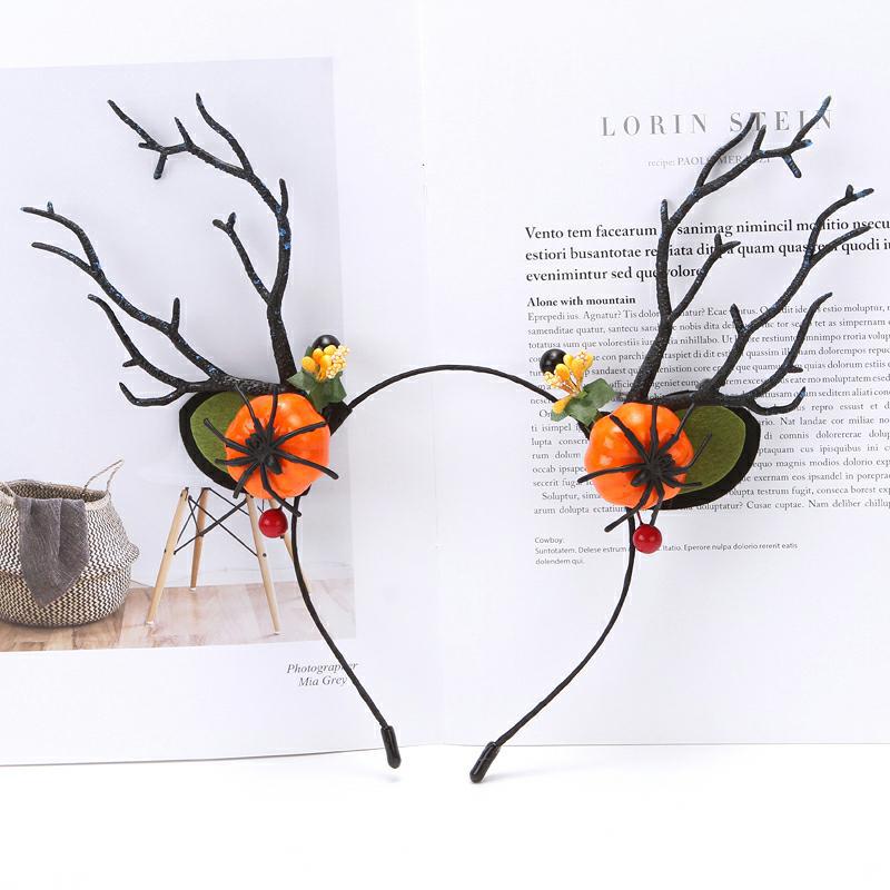 Halloween Scary Rose Flower Pumpkin Ghost Skull Hairbands Cosplay Dress up Hair Accessories Hair Clips