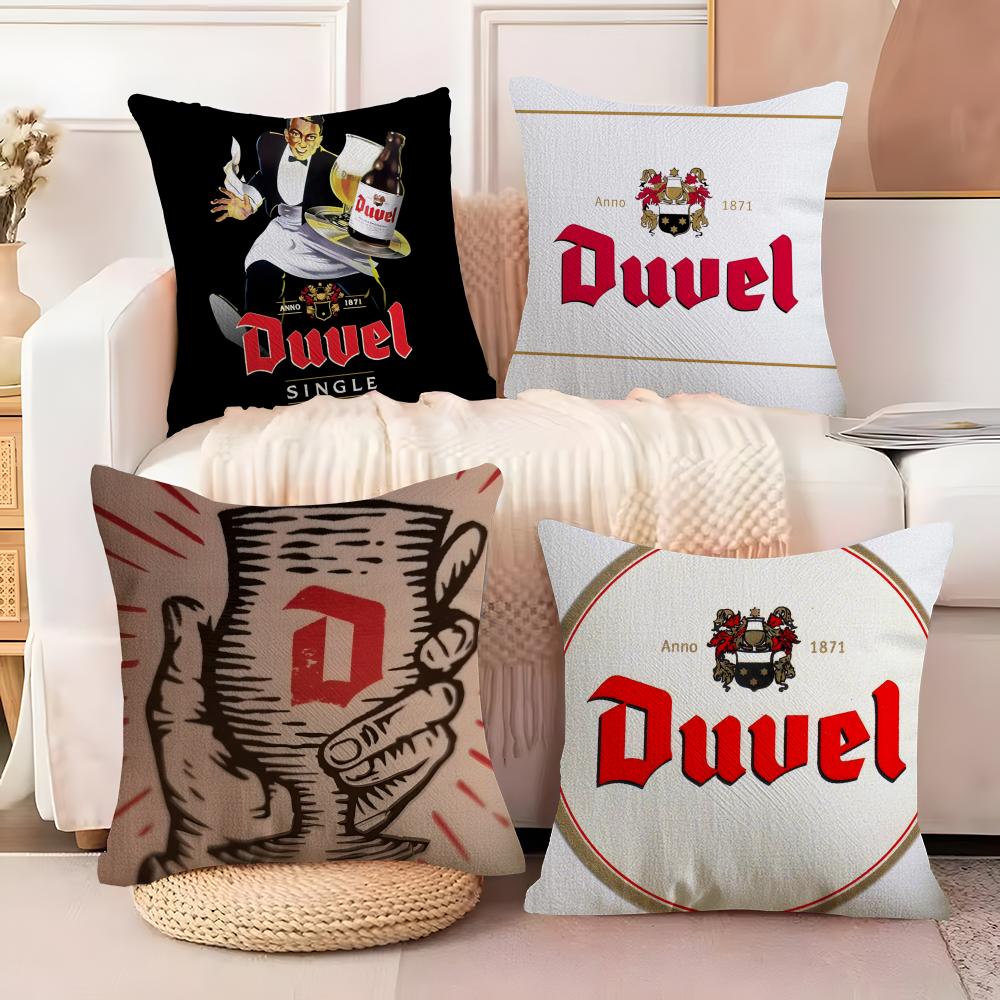 Крутой D-Duvel Moortgat Brewery 2 Наволочка Натуральный Лен Двусторонний Принт Диван Домашний Декор Чехол для Подушки