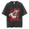Berserk Print T Shirt Men Women Vintage Washed T-Shirt Anime Guts Graphic Tshirt Streetwear Tees Summer Casual Berserk Clothes