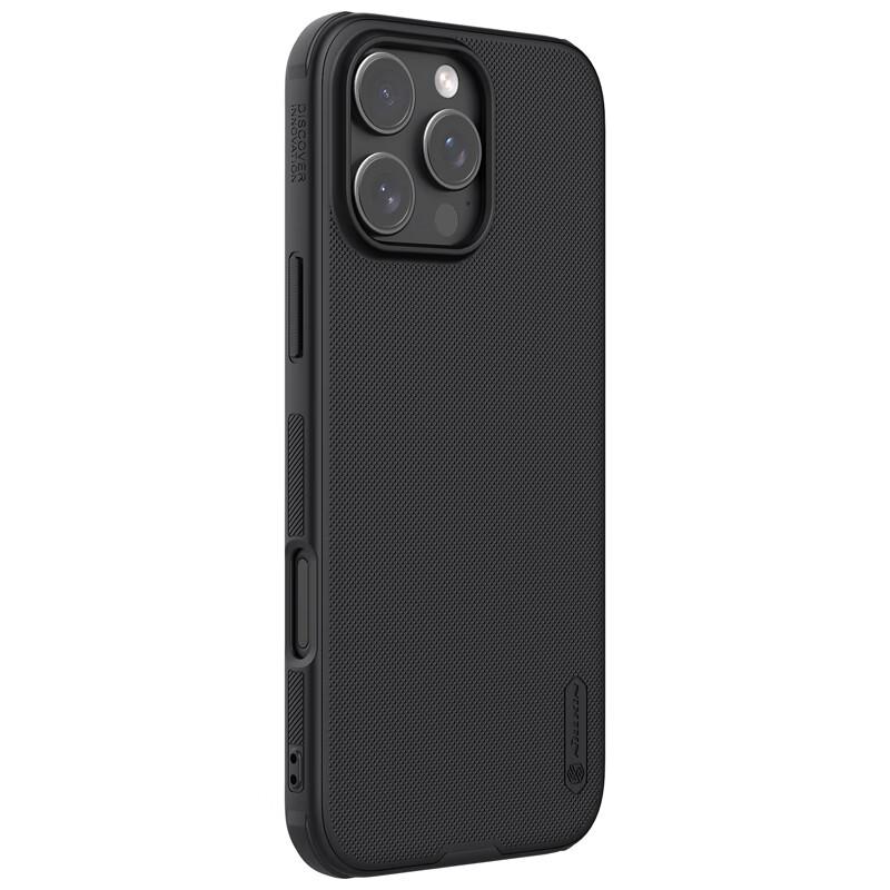 IPhone 16 Pro Max Case, Full Protection, Matte Anti-Slip Airbag Shockproof Anti-Fingerprint Slim Simple Hard with Soft Edges, Shield Pro Black