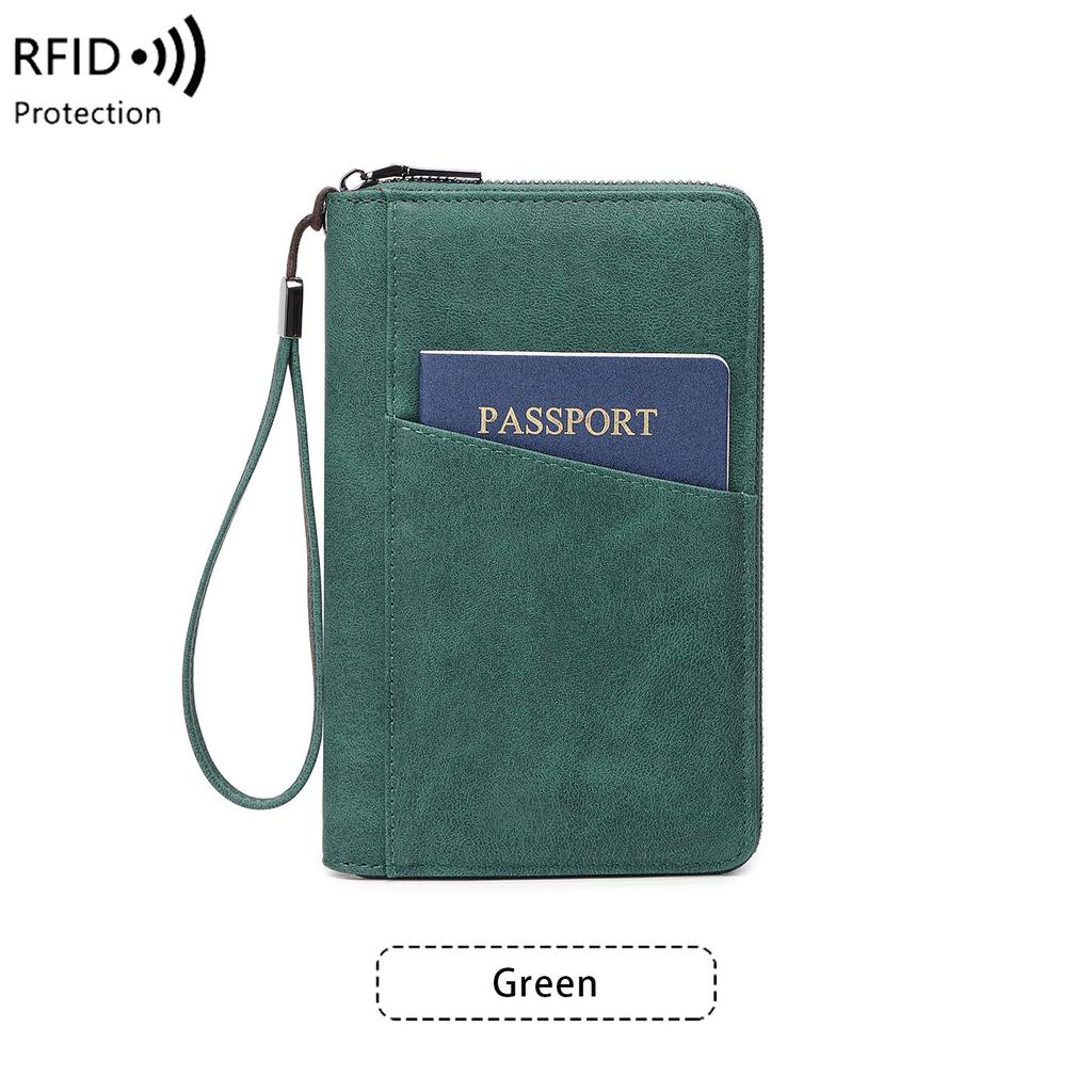 Новая RFID-антимагнитная сумка для паспорта, многофункциональная сумка для хранения документов и билетов, зажим для паспорта, молния, кошелек для паспорта.