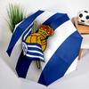 Royal Football Emblem Automatic Folding Umbrella - 8-Rib Travel Umbrella with Auto Open/Close & Portable, Gift for Christmas, Birthdays