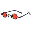 Vintage Rock Punk Man Sunglasses Classic Small Round Sunglasses Women Wide Bridge Metal Frame Black Lens Eyewear Driving