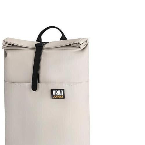 RSINC Urban Jungle by Safari Metro Roll-Top Laptop Backpack for Unisex | Cream B0CYLT2C5N