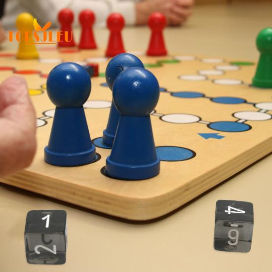 Шестигранные акриловые игральные кости - 5 шт., легко читаемые цифры 16 мм, прочные легкие черные полупрозрачные игральные кости для настольных игр