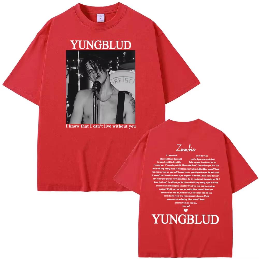 Yungblud Zombie Rock Band Graphic TShirt Men Hip Hop Retro Music Fan Apparel Tshirts Women Casual ONeck High Quality T Shirt