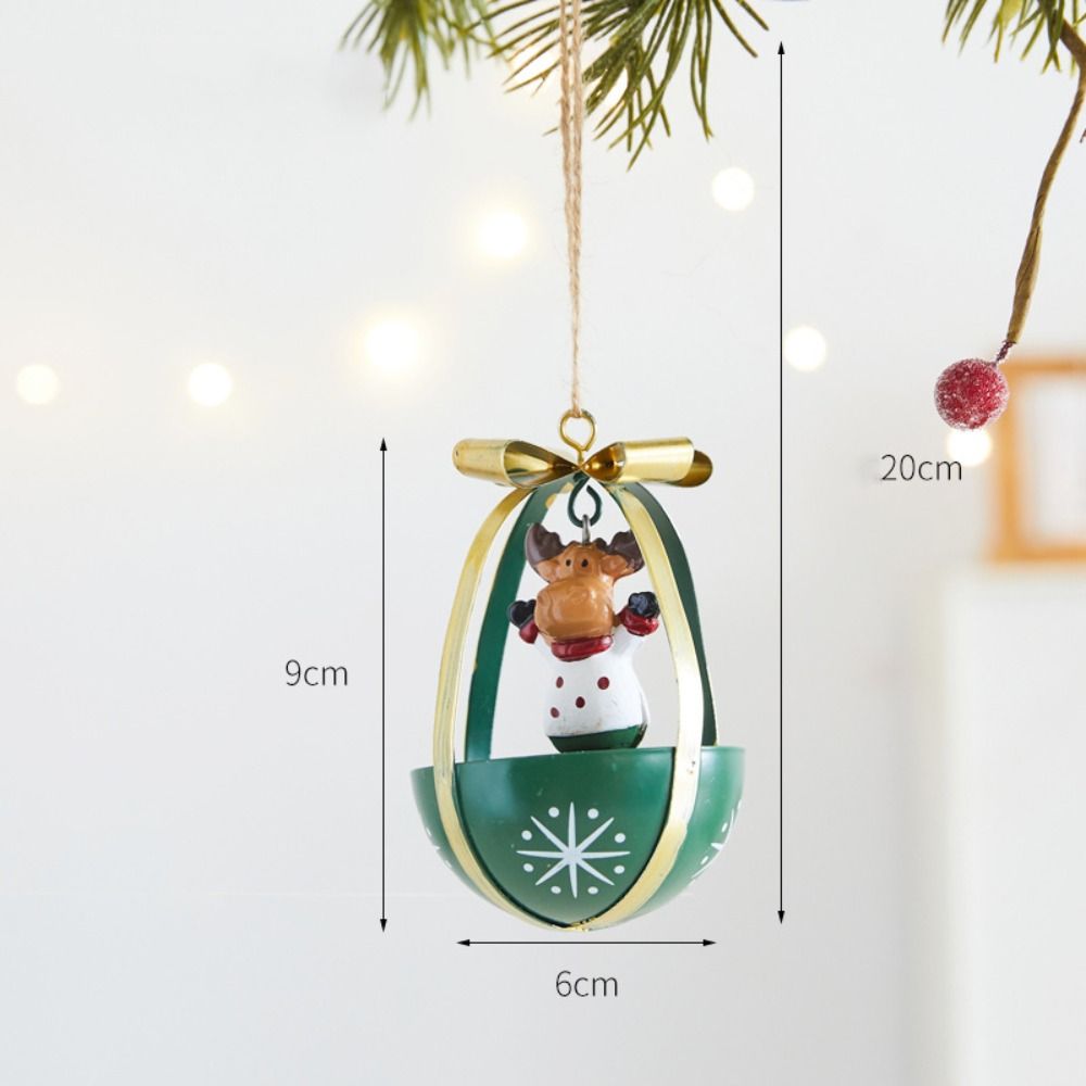Santa Claus Christmas Tree Hanging Decor Iron Material Snowman Ornament Xmas Tree Pendant Party
