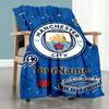 Manchester City Customize Text Blanket Gift Customizable Blanket Ultra-Soft Great for Chair Living Room Office Chair Couch All-Season Use