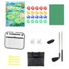 Kids Golf Set with Thickened 3MM Golf Game Mat Erasable Scoreboard Club Sticky Balls Outdoor Indoor