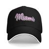 Miami  Vacation Sandwich Cap Adult SportBaseball Caps  Hats Breathable Polyester Racing Cap Winter Cap