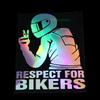 НОВЫЙ 1 шт 15x11 см Respect Biker наклейка для автомобиля мотоцикл виниловые 3D наклейки мотоцикл виниловые 3D наклейки и переводные картинки