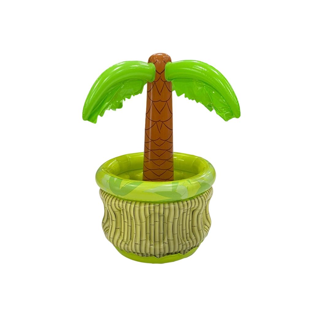 Inflatable Tree Cooler, Hawaiian Luau Party Drink Holder, Floating Pool Beverage Bucket For Summer Beach, Pool Party & BBQ