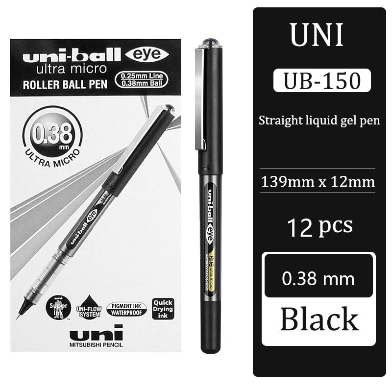 Гелевая ручка Uni Ball Прямая шариковая ручка Набор UB-150 0,5/0,38 мм Черные, синие, красные чернила Офисные школьные канцелярские принадлежности