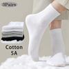 3 пары высококачественных повседневных мужских деловых носков, мягкие дышащие хлопковые носки, быстросохнущие, черные, белые, длинные носки