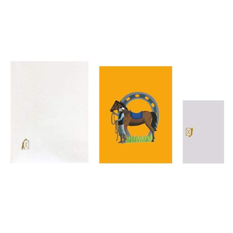Equestrian Sports Theme Card PopUp Card with Envelope 3D Greeting Cards for Birthdays Anniversaries Parties Gift