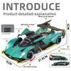 1/24 Scale Diecast Model of Aston Martin Valkyrie Alloy Sports Car Toy with Sound and Light Children Boy Birthday Gift Home Decor