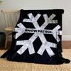 Snowflake Design with Text for All Seasons Blanket Lunch Break Throw Gift