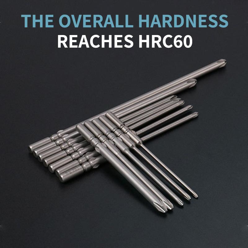 §Length 60mm Screwdriver Bit Multiple Sizes S2 Material Electric Screwdriver Bit No Slipping High Hardness Electric Bit