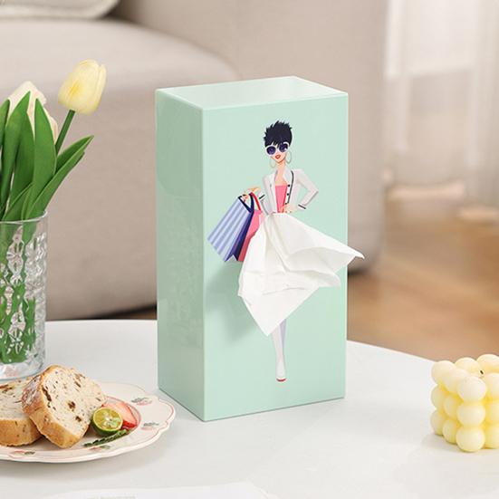 Face Towel Container Storage Box Large Capacity Dustproof Desktop/Wall-Mounted Tissue Storage Bin Paper Dispenser Decoration