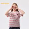 Balabala Girls' Sweet Printed Short Sleeve T-Shirt