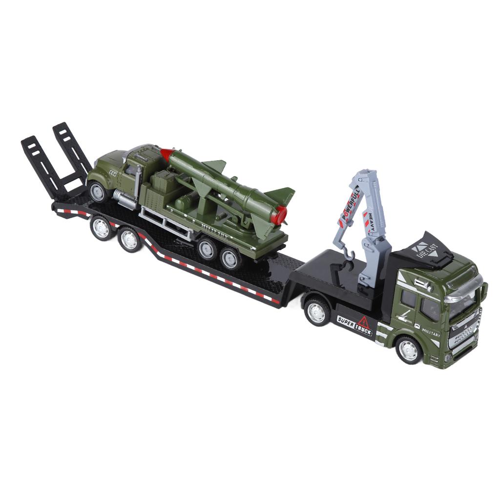 1:50 Tow Truck Toy Alloy Pull Back Car Highly Simulation Trailer Vehicle Toy for Children#2