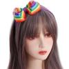 Elastic Rainbow Hair Clips Not Harm Ribbon Hair Band Rainbow Hair Bow Ties  Hair Accessories