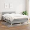 VidaXL Divan Bed with Mattress Light Grey 140x200cm Fabric - Model 3140777