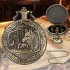 DND Dice Pocket Watch Case Bronze Wolf Head Thick Waist Chain Dices Board Game