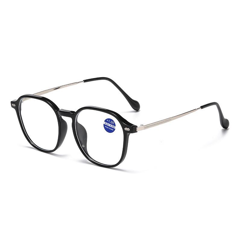 New ultra-light youthful temperament anti-blue reading glasses women's high definition the elderly foreign style old reading glasses E