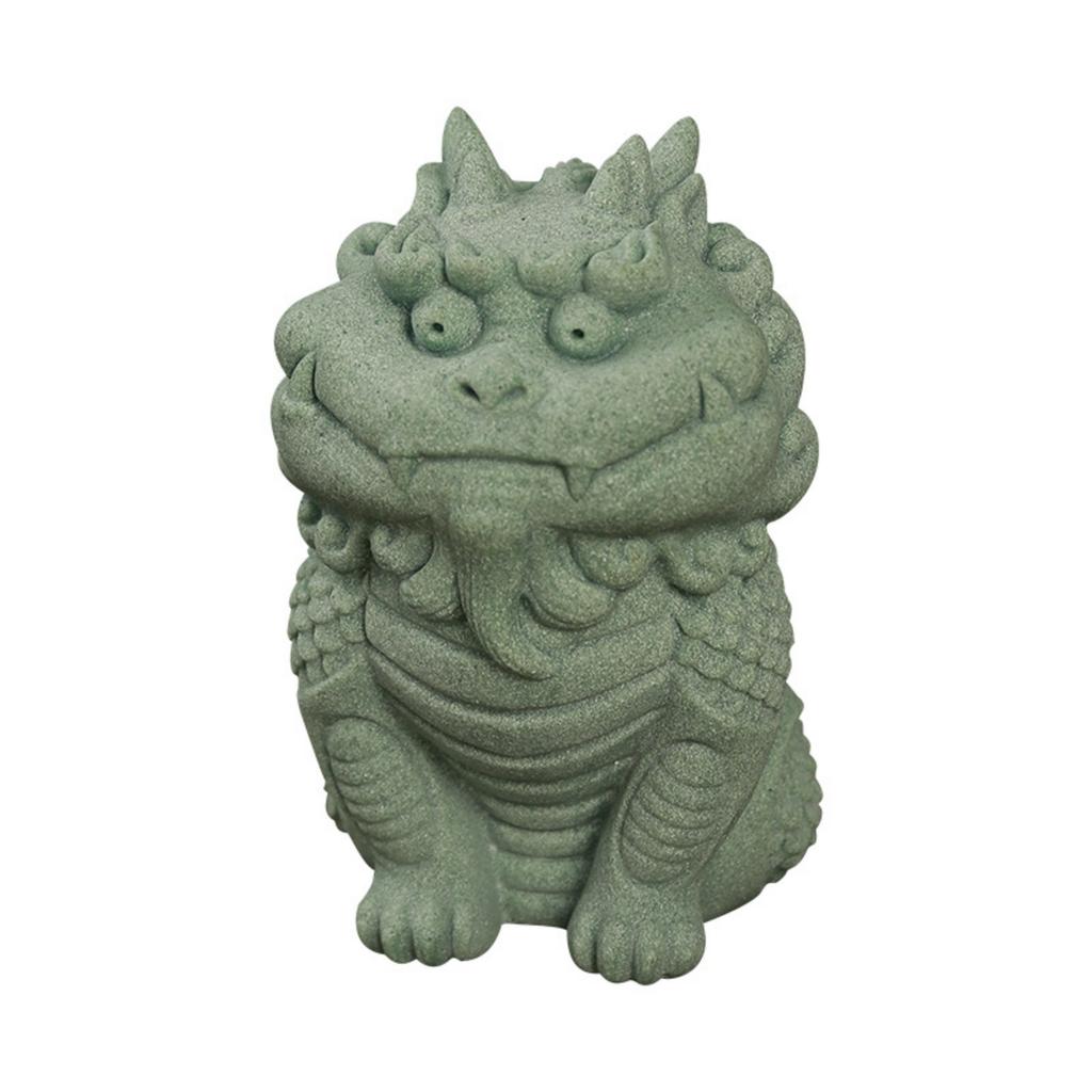 Feng Shui Ornaments Foo Dogs Bonsai Aquarium Fish Tank Statue Asian Oriental Statues Qi Lin Figurines Garden Decoration Desktop Attract Wealth Luck