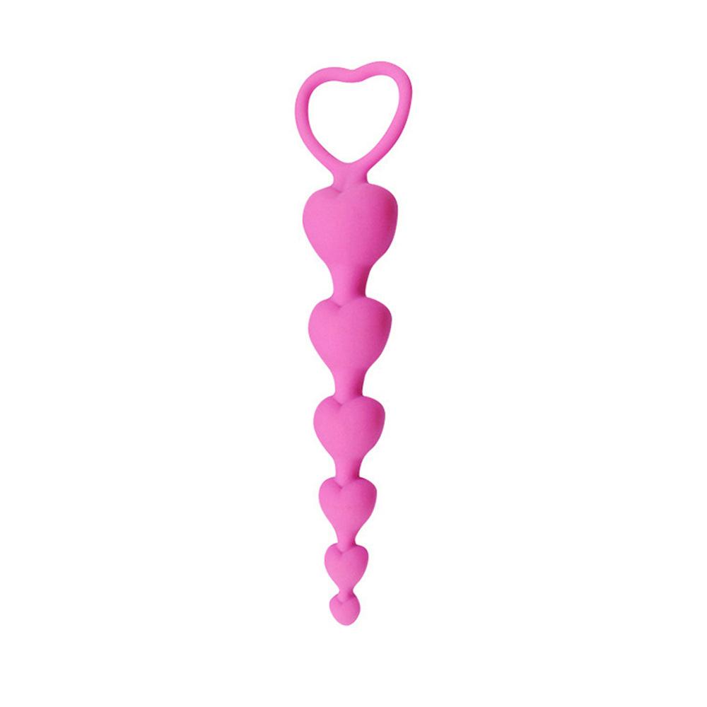 Heart-Shaped Silicone Beads for Men and Women Sex Product Sex Product GAY Couple Anal Masturbation Device Adult Sex Product