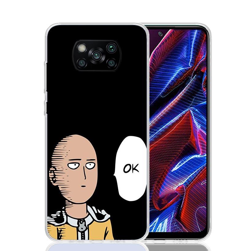 1 Punch Man Anime Phone Case For Xiaomi Poco X7 X6 X5 Pro F7 Ultra Redmi 15C 15 13 13C 12 12C 10 10A 10C 9 9A 9C 9T Cover Poco X
