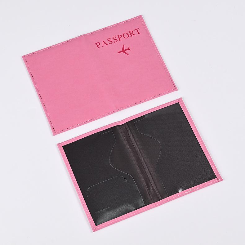 14*10cm PU Leather Passport Cover Case Holder with ID Credit Card Slot Card Document Pocket Wallet for Travel Passport Sleeve