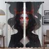 Шторы от комаров для камеры, жуткая атмосфера темного фэнтези, домашний интерьер, шторы, 2 шт., затемняющие шторы, комната