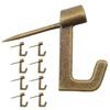Wall Hooks, Metal Hooks, Won't Damage Walls, Suitable for Rentals, Drywall, Iron Hooks, Thumb Tacks, Push Pins (Bronze, 8)