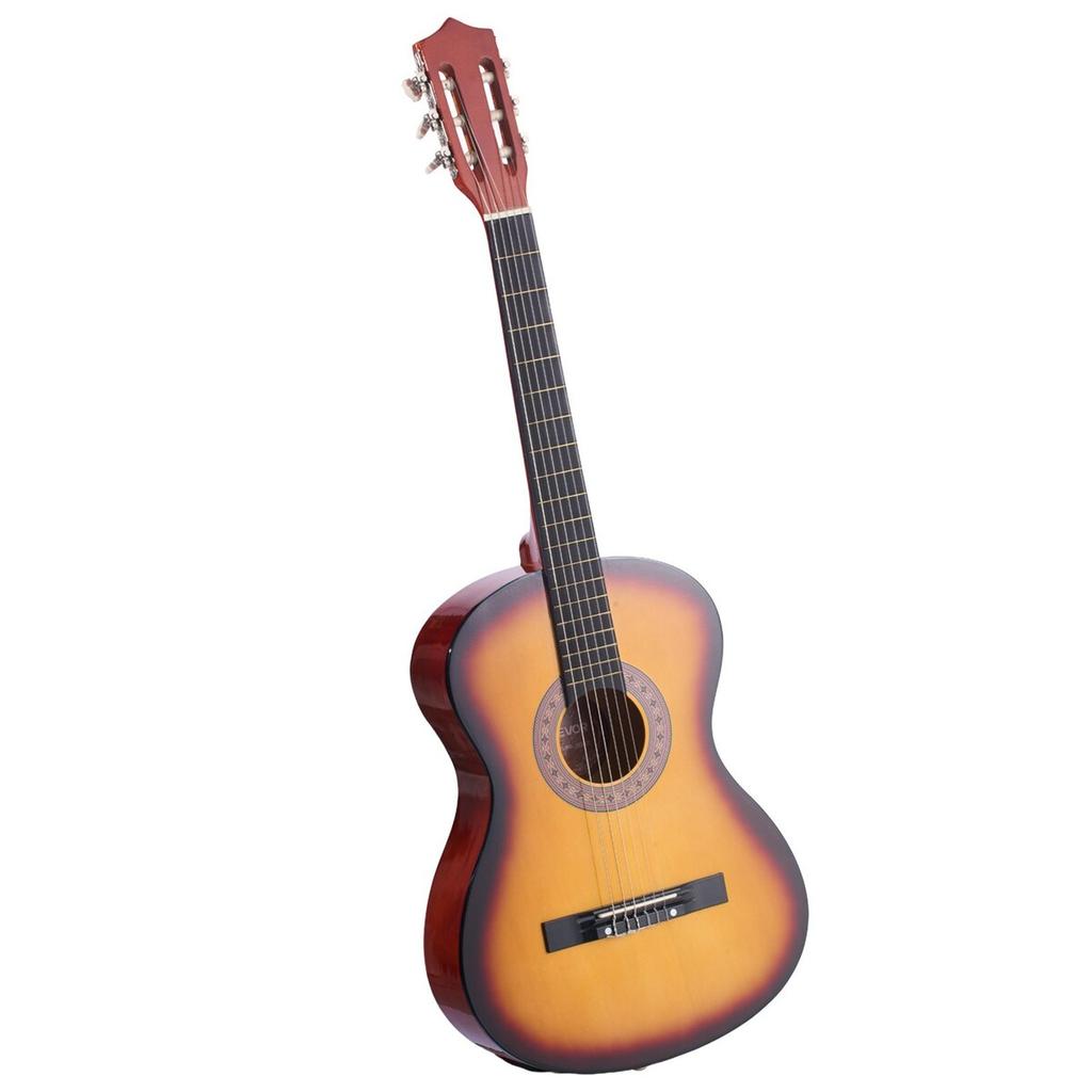 Classical Guitar, 960 mm, Wood Classical Guitar Starter Kit for Beginners, with Nylon Strings, Gig Bag, Strap, Tuner, Extra Strings, Pick, Capo,