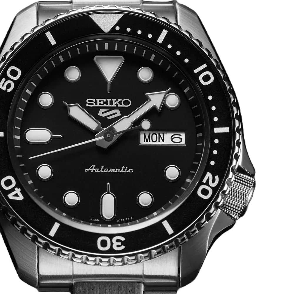 Мужские автоматические часы Seiko 5 Sports SRPD55K1 с черным циферблатом