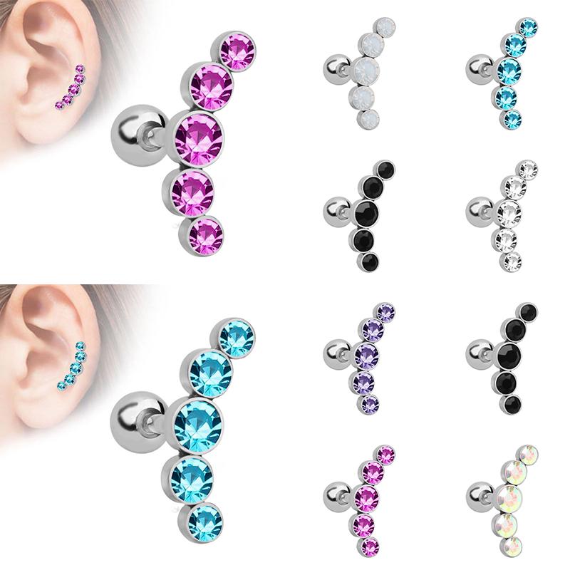 16G Steel Barbell Ear Tragus Cartilage Helix Stud Earrings Piercing