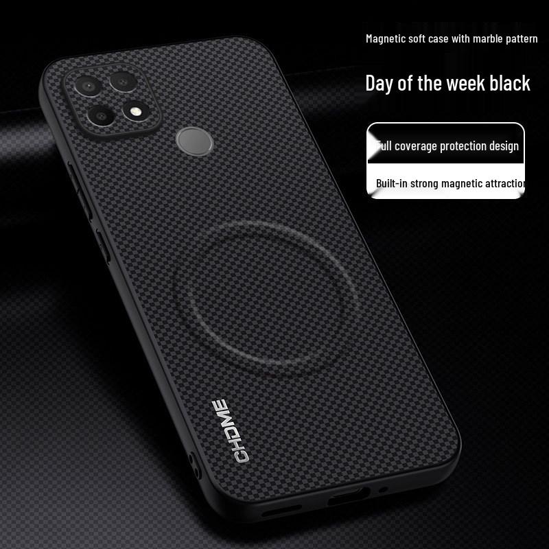 Защитный чехол Realme C21Y с полным покрытием - Противоударный, Магнитная застежка, Модная текстура