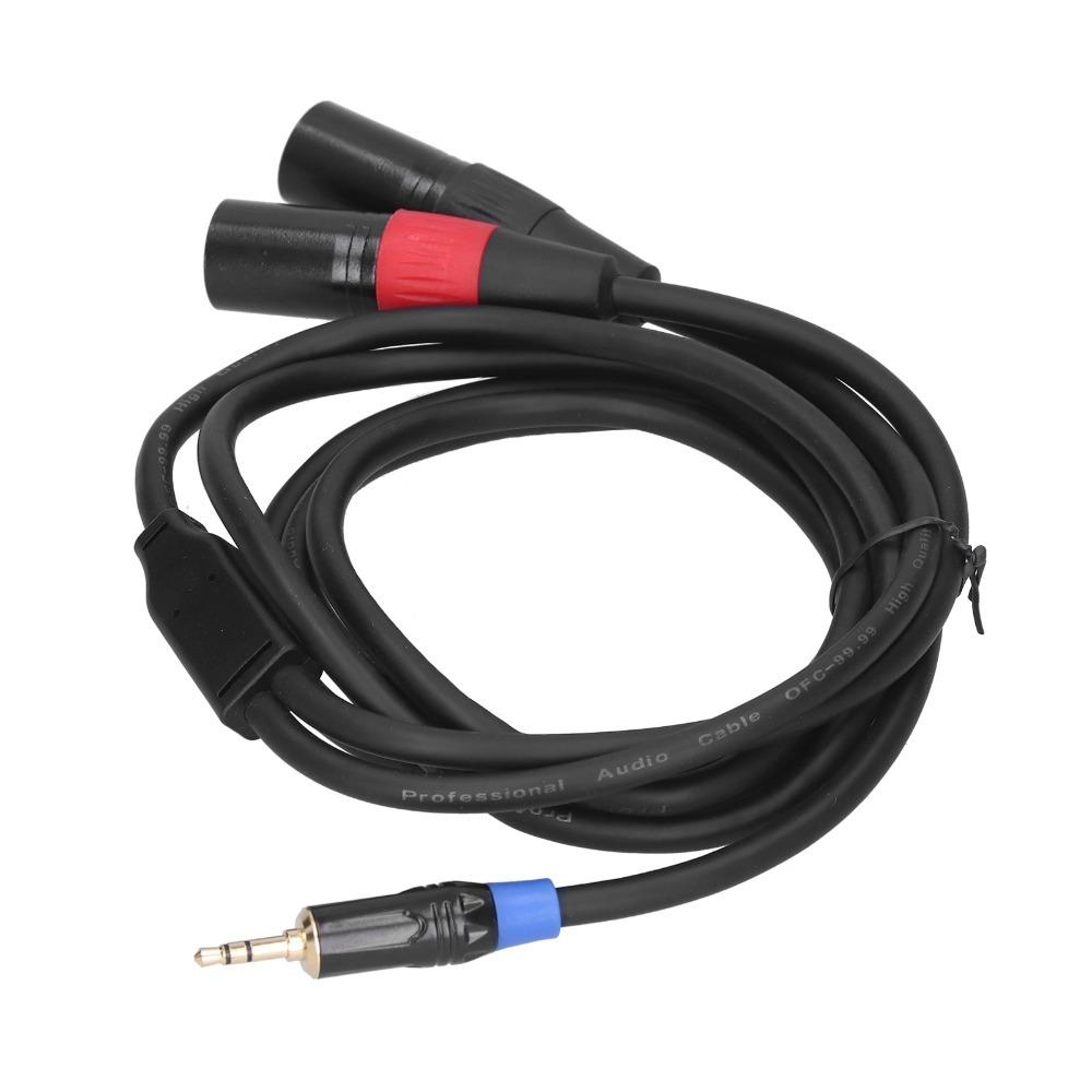 3.5mm Stereo Male 3.5mm Male To Dual 2 XLR Male Plug Male To Dual XLR Connector  Audio Equipment