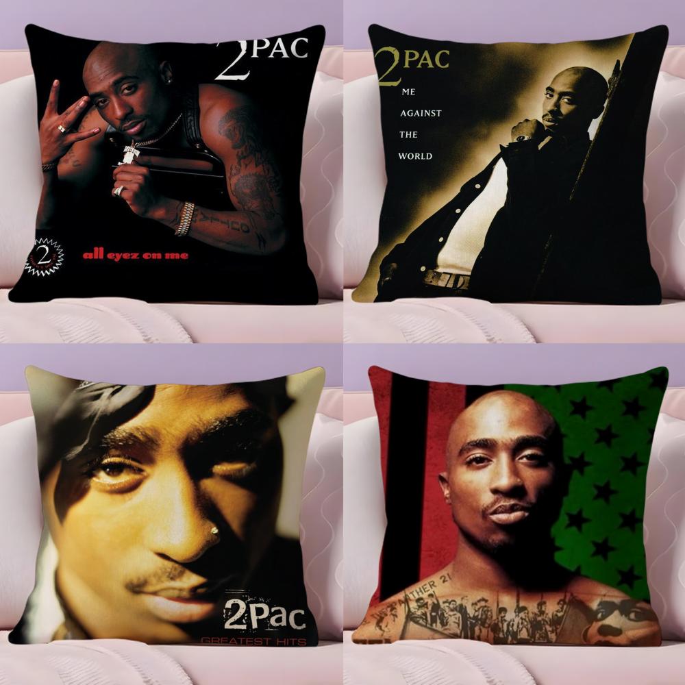 2P-Pac Tupac S-Shakur Наволочка Плюшевая Ткань Мягкая Двусторонняя Печать Диван Теплый Зимний Домашний Подарок Чехол для Подушки
