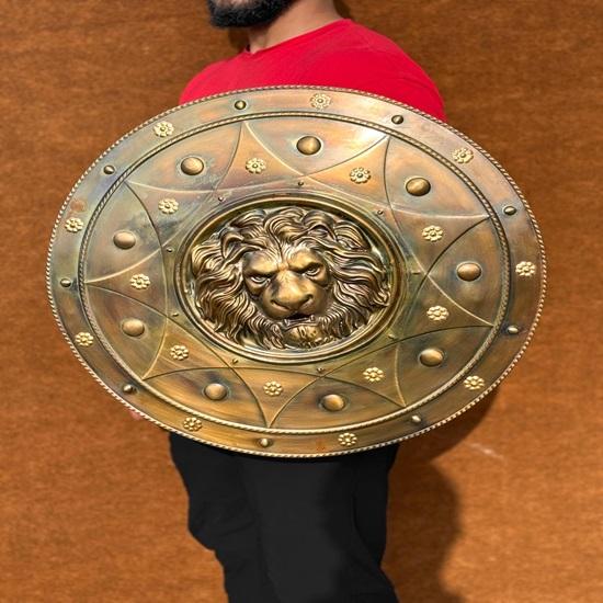 60,96 см Щит Рыцаря Льва Аутентичная Реплика Доспехов для LARP Косплей Готовый к Бою Демонстрационный Щит Идея Подарка на Хэллоуин Рождество
