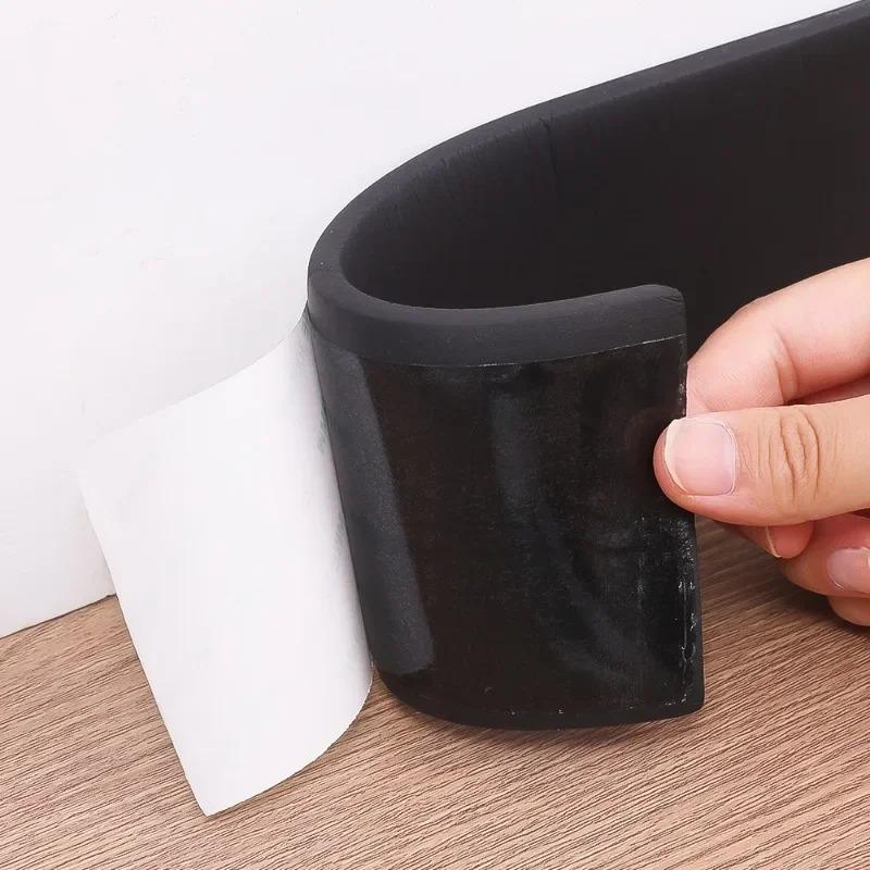 Самоклеящаяся плинтусная линия 3D наклейки на стену Утолщенные противоударные декоративные полосы Наклейки на углы спальни гостиной