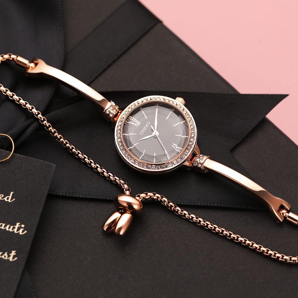 Time100 женские модные часы с браслетом из многогранного стекла, свободно регулируемый ремешок, японский кварцевый 30-метровый водонепроницаемый женский ремешок (зеленый)