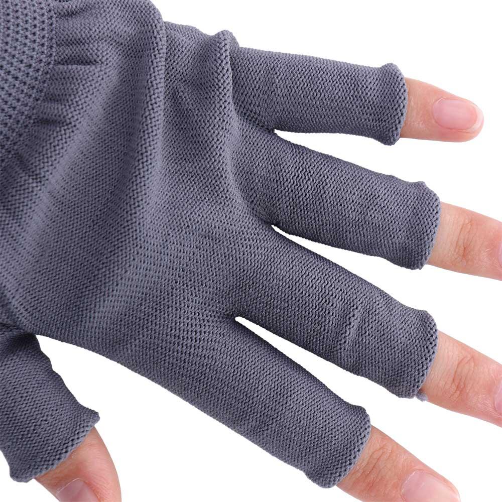 Tea Picking Gloves Show Two Fingers Gloves Men Nylon Gloves Anti-skid Mittens
