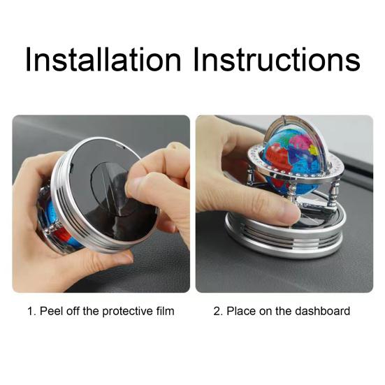 Солнечный автомобильный глобус, ароматерапия, вращающийся парфюмерный декор, очиститель воздуха, экологически чистый очиститель запаха, безопасный аромат