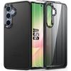 Case for Samsung Galaxy A56 5G - BOOLING - Black Silicone Protection + Translucent Hard Back - 2 Tempered Glasses